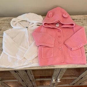 12-18 Month Baby Girl Cardigans - Quantity of 2 - Baby Gap & Old Navy